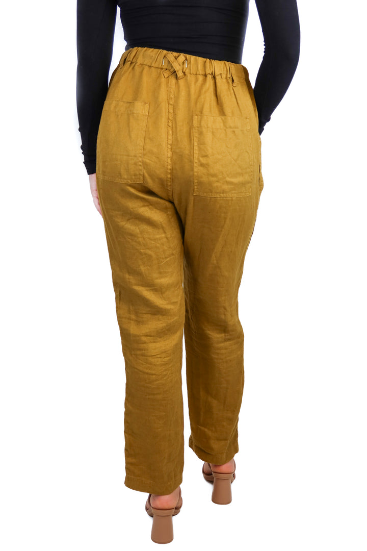 Alex Mill brown linen pant (6; retail $165)