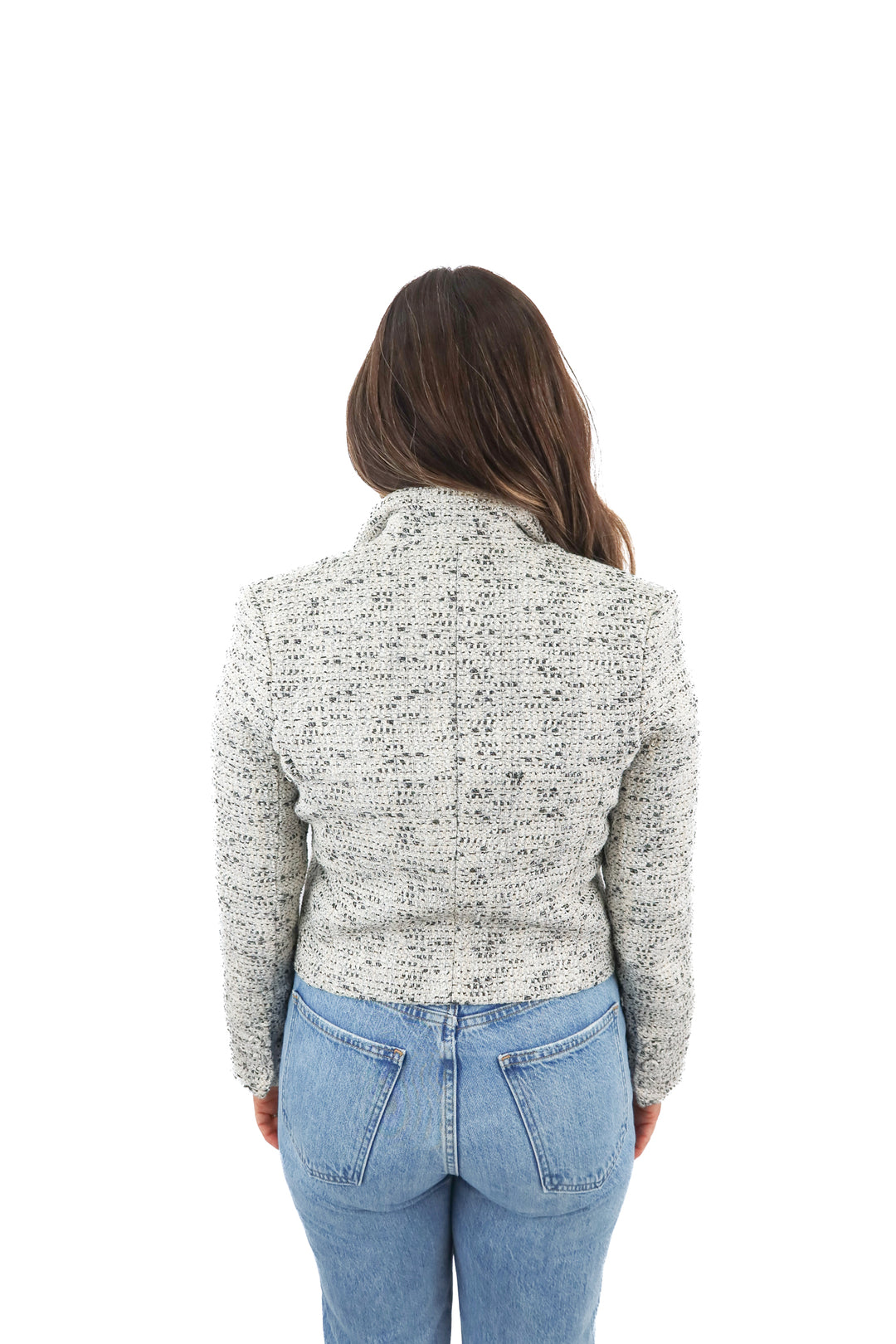 heartloom black/white woven blazer (s; retail $188)
