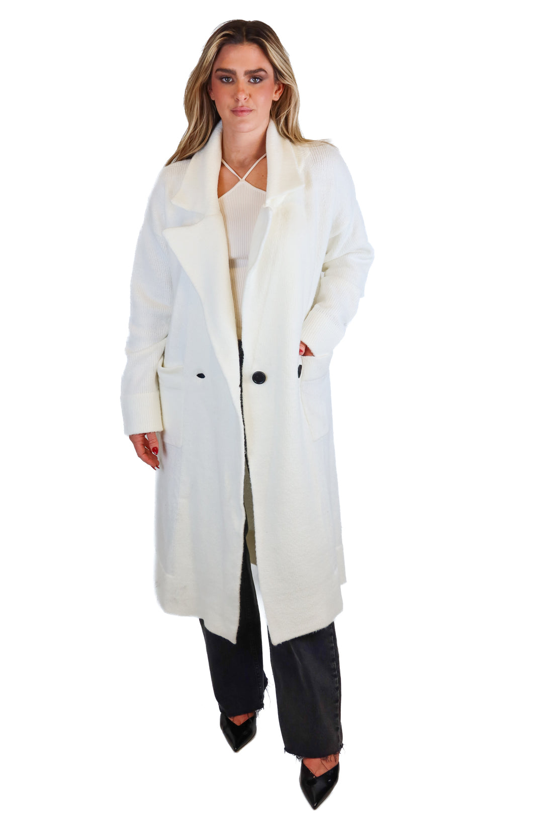 Show Me Your Mumu Cream Cocoon Cardigan (S; retail $198)