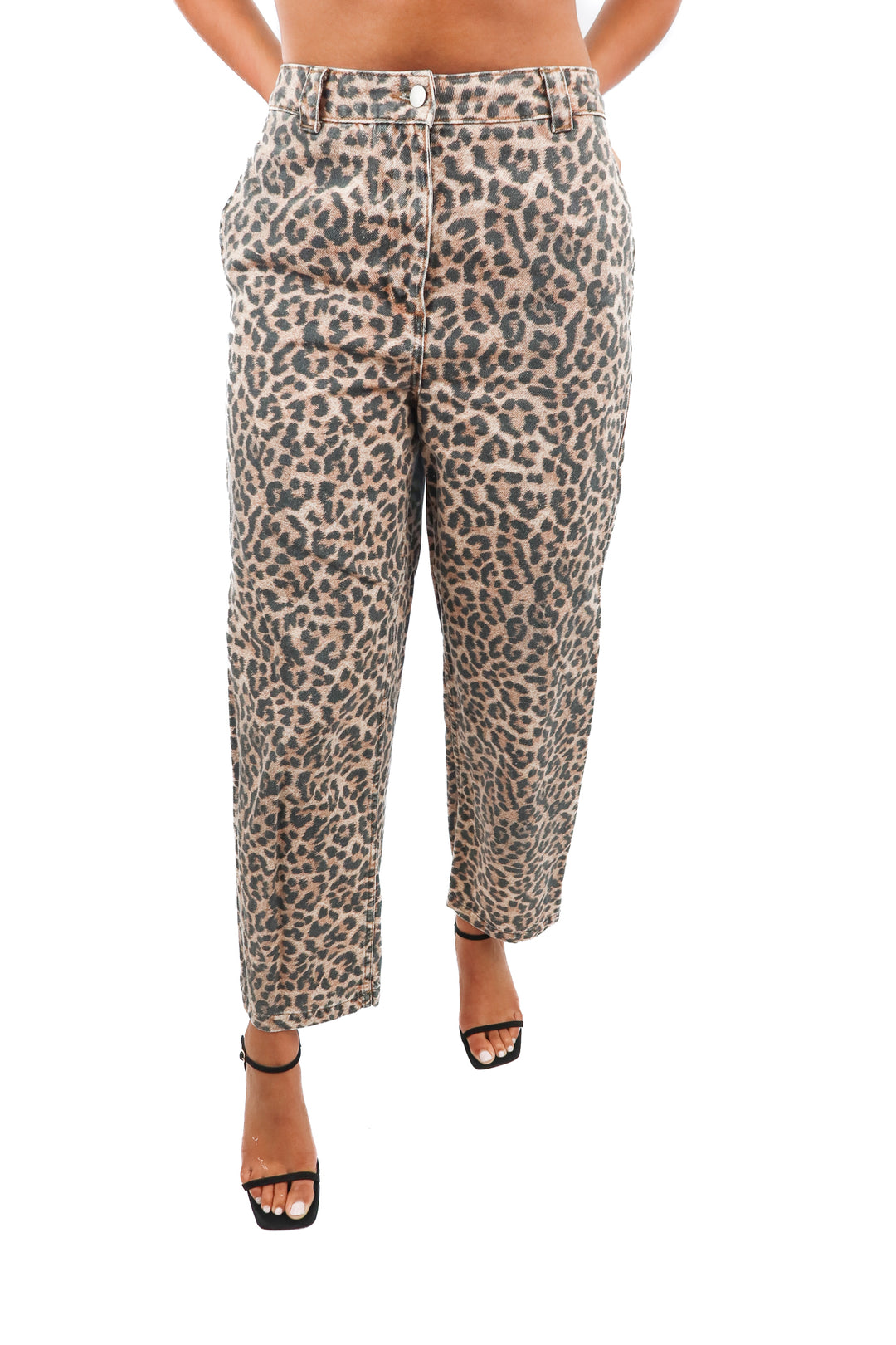 topshop leopard wide leg jeans (6)