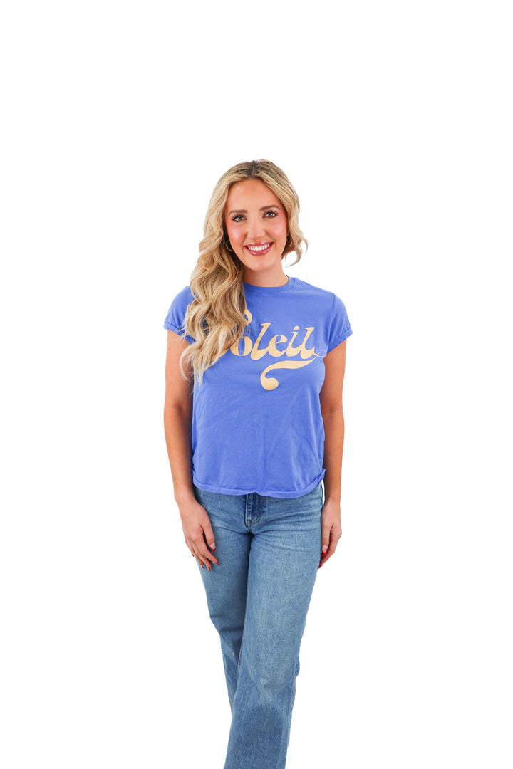 universal threads blue graphic tshirt (s)
