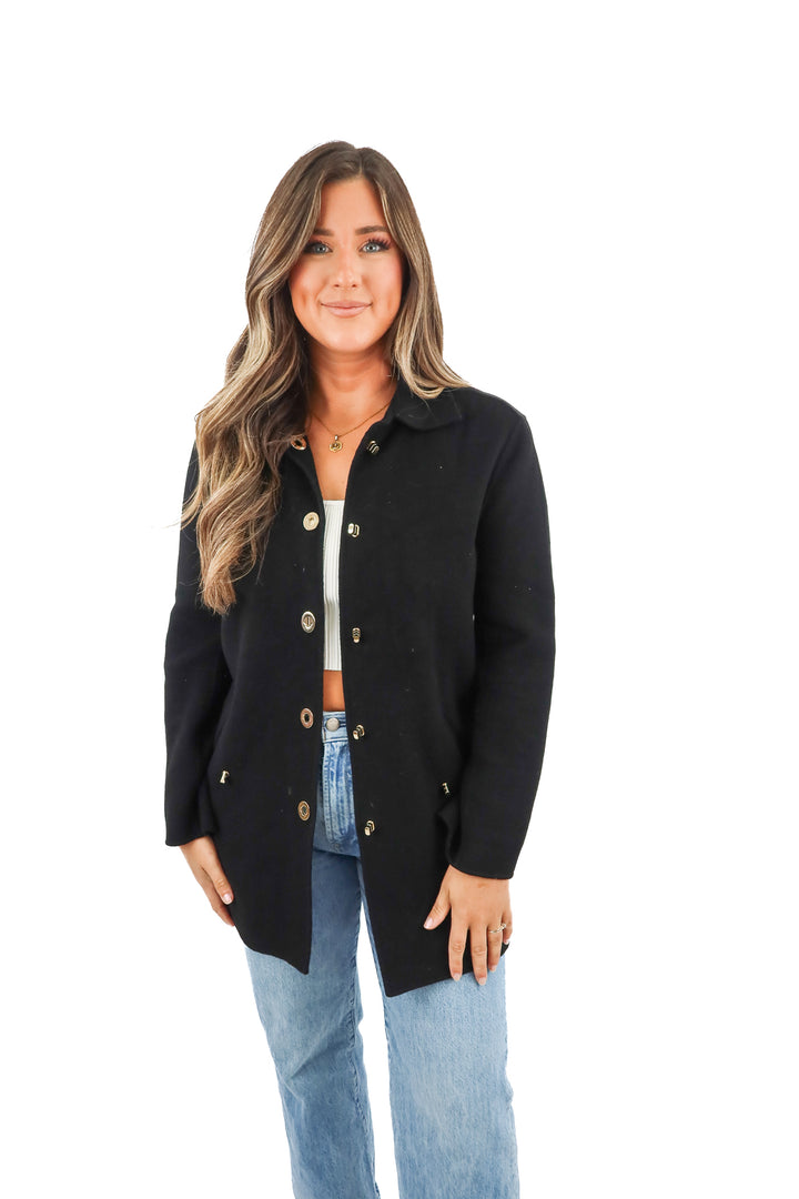 maje black wool jacket (36; retail $740)