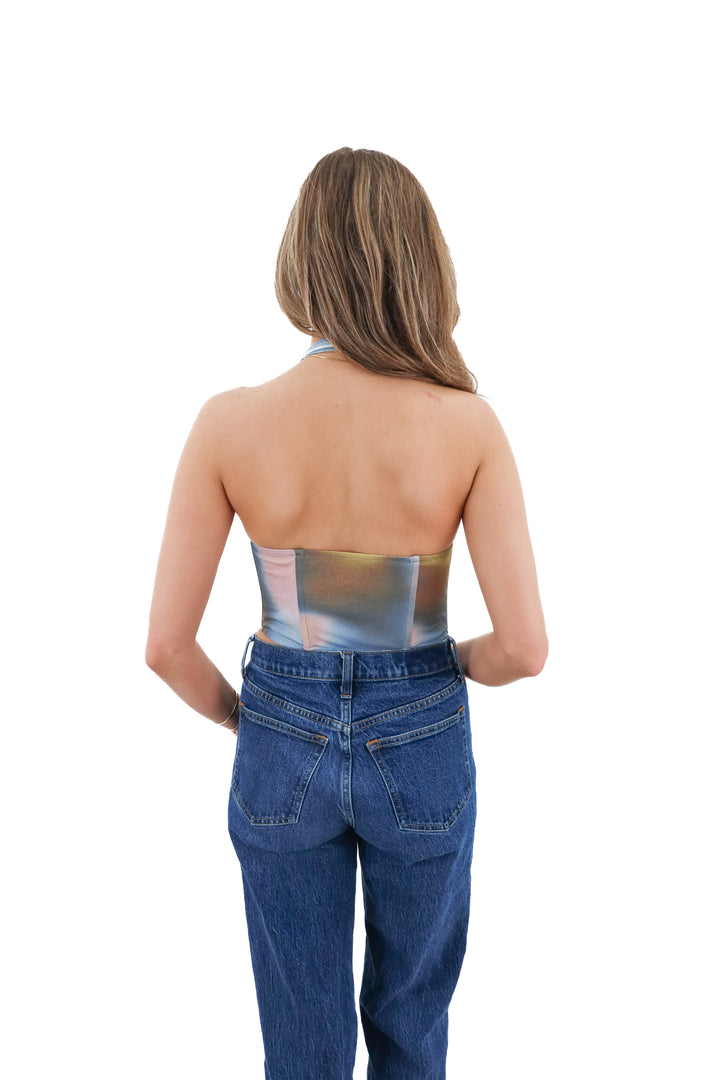 miaou tie dye halter top (xs; retail $175)