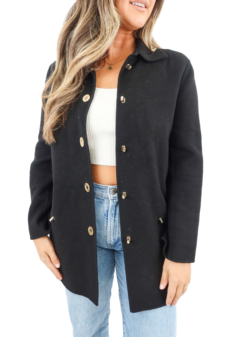 maje black wool jacket (36; retail $740)
