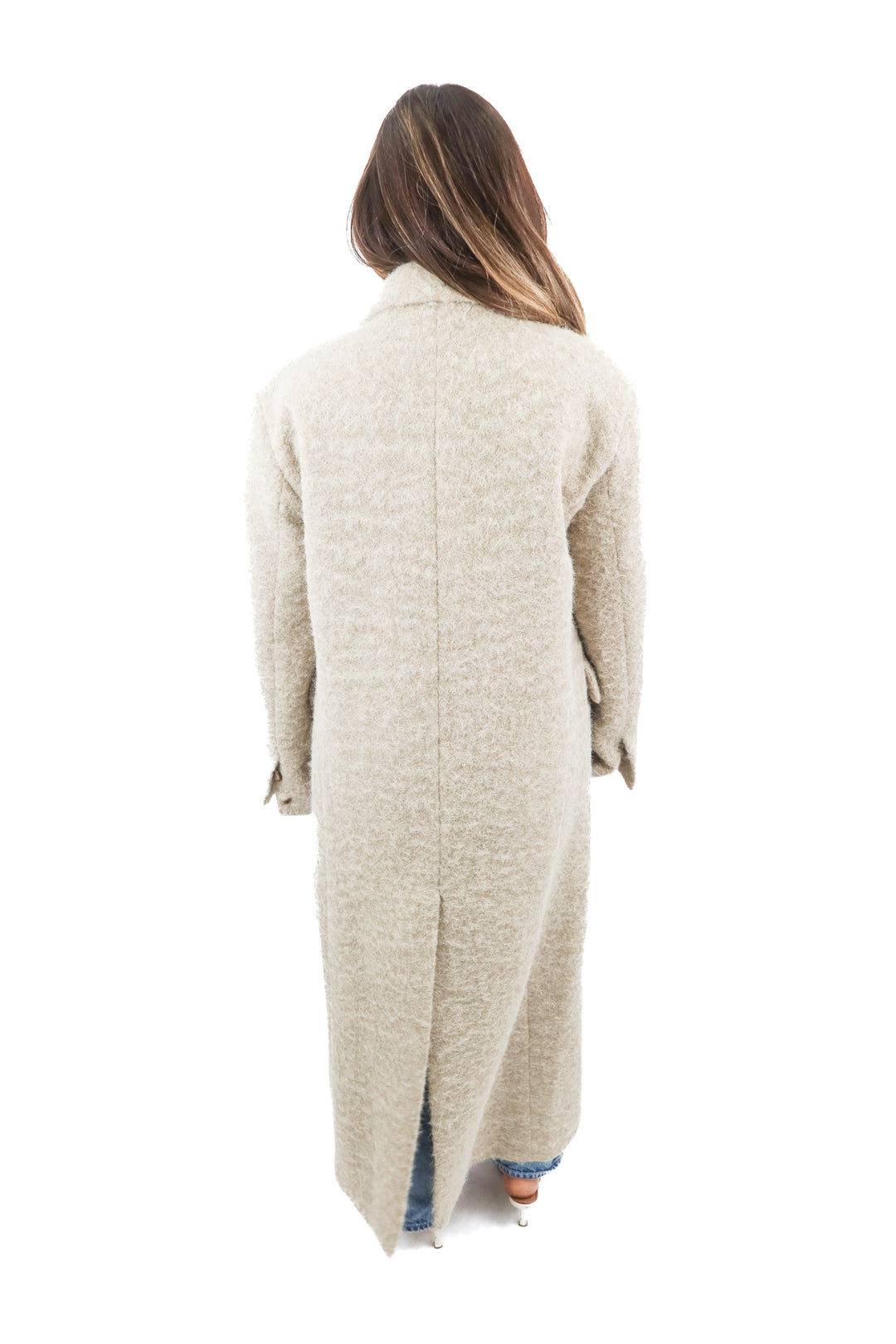 marigold shadows Crema Long Woolen Coat NWT (S; retail $235)