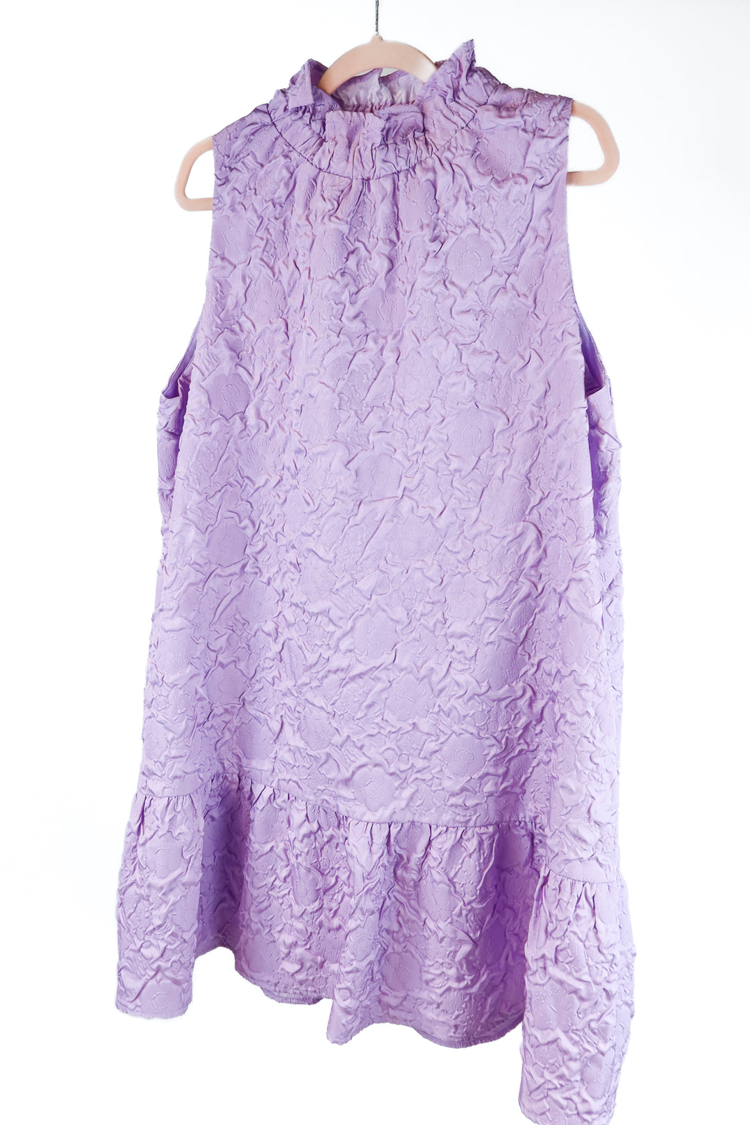 THML purple textured sleeveless dress (xl; retail $105)