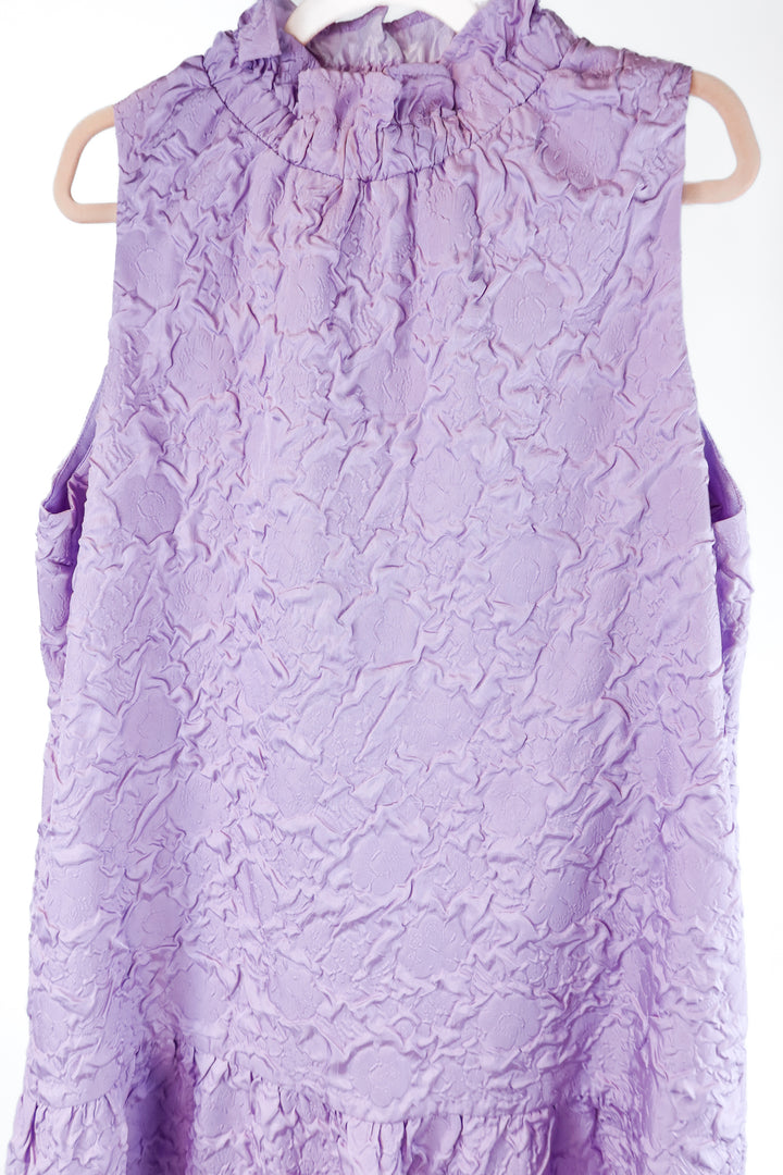 THML purple textured sleeveless dress (xl; retail $105)