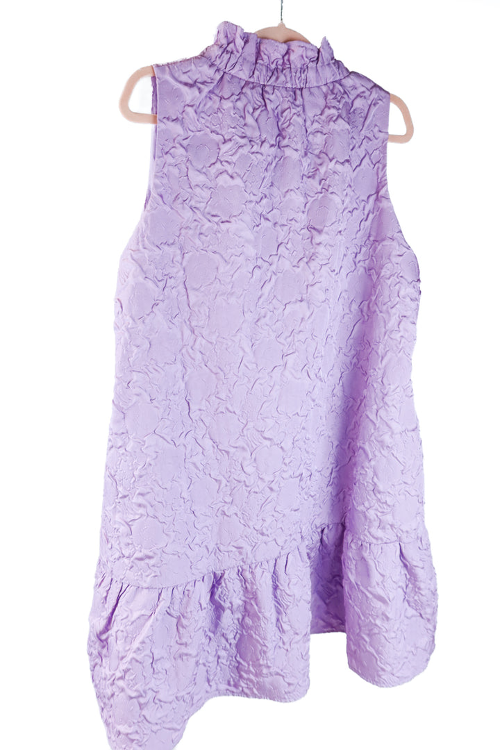 THML purple textured sleeveless dress (xl; retail $105)