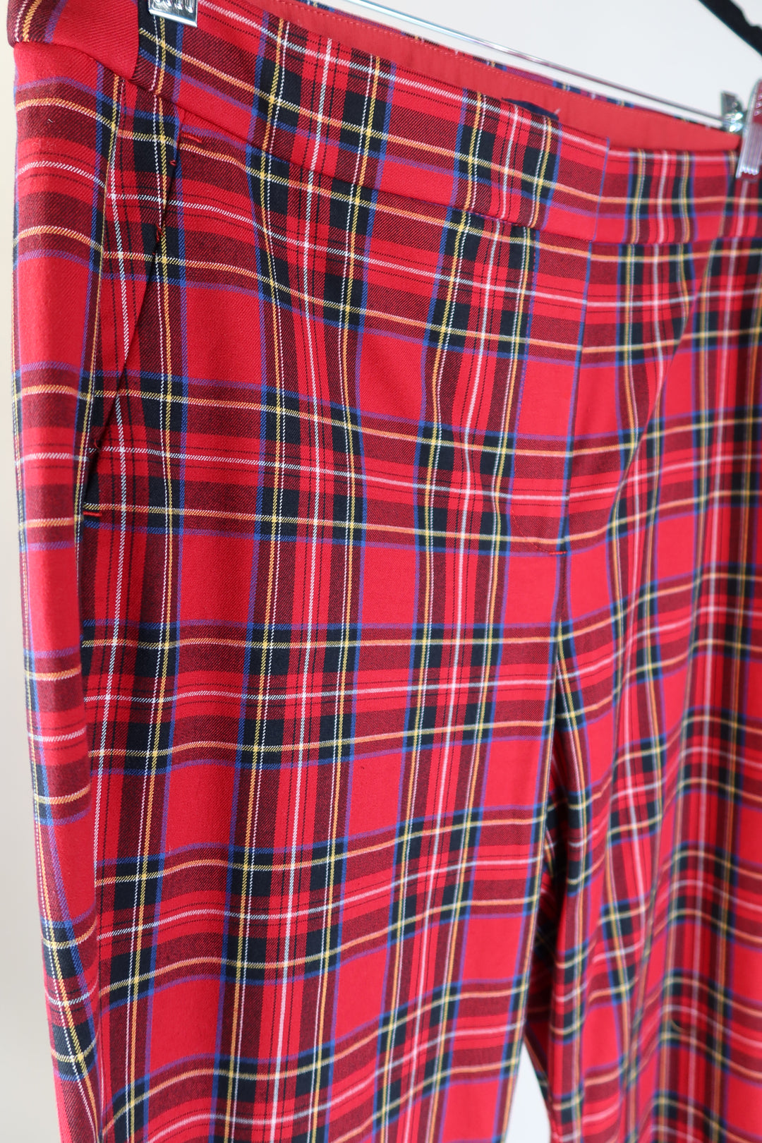 J.crew red multi plaid trousers (14)