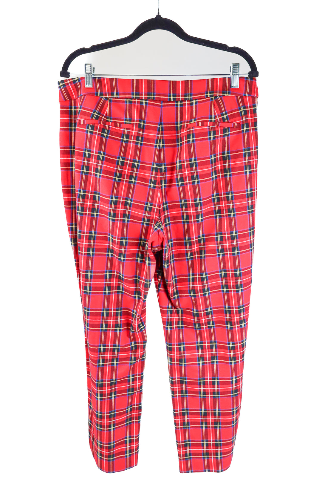 J.crew red multi plaid trousers (14)