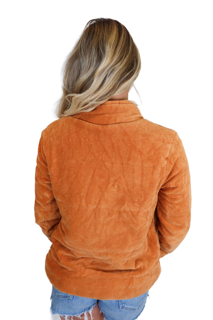 altar'd state orange corduroy bomber jacket (s)