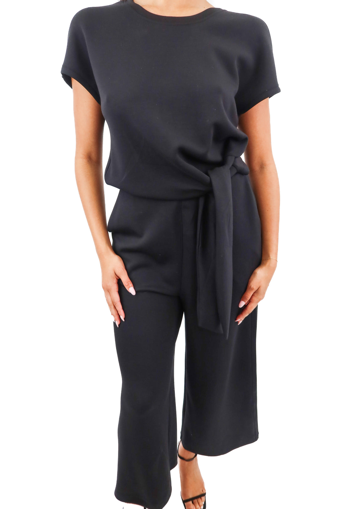 Spanx black tie waist jumpsuit NWT - NK (M; retail $148)
