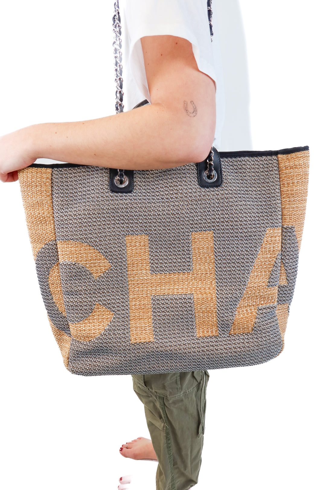 Chanel Deauville Canvas Tote (retail $3,800)