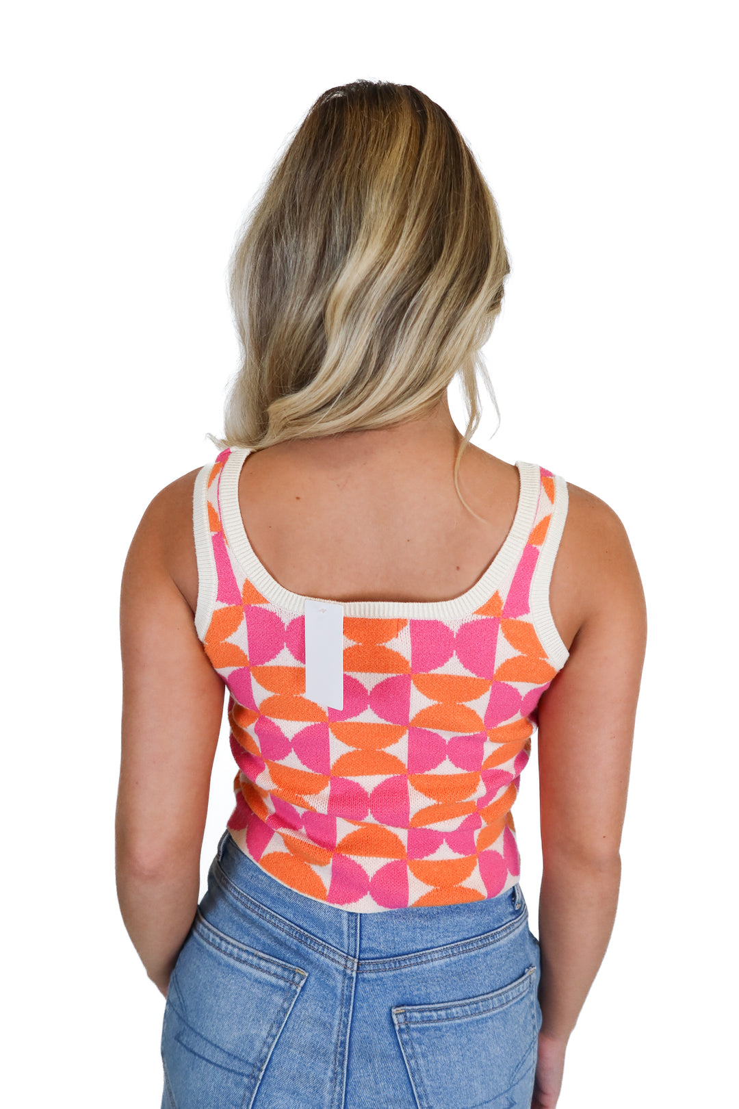 pink lily pink and orange knit tank (s)