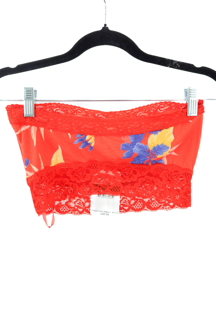 free people orange floral bandeau NWT (L; retail $28)