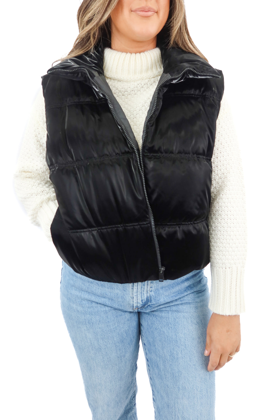 wild fable black metallic vest (xl)