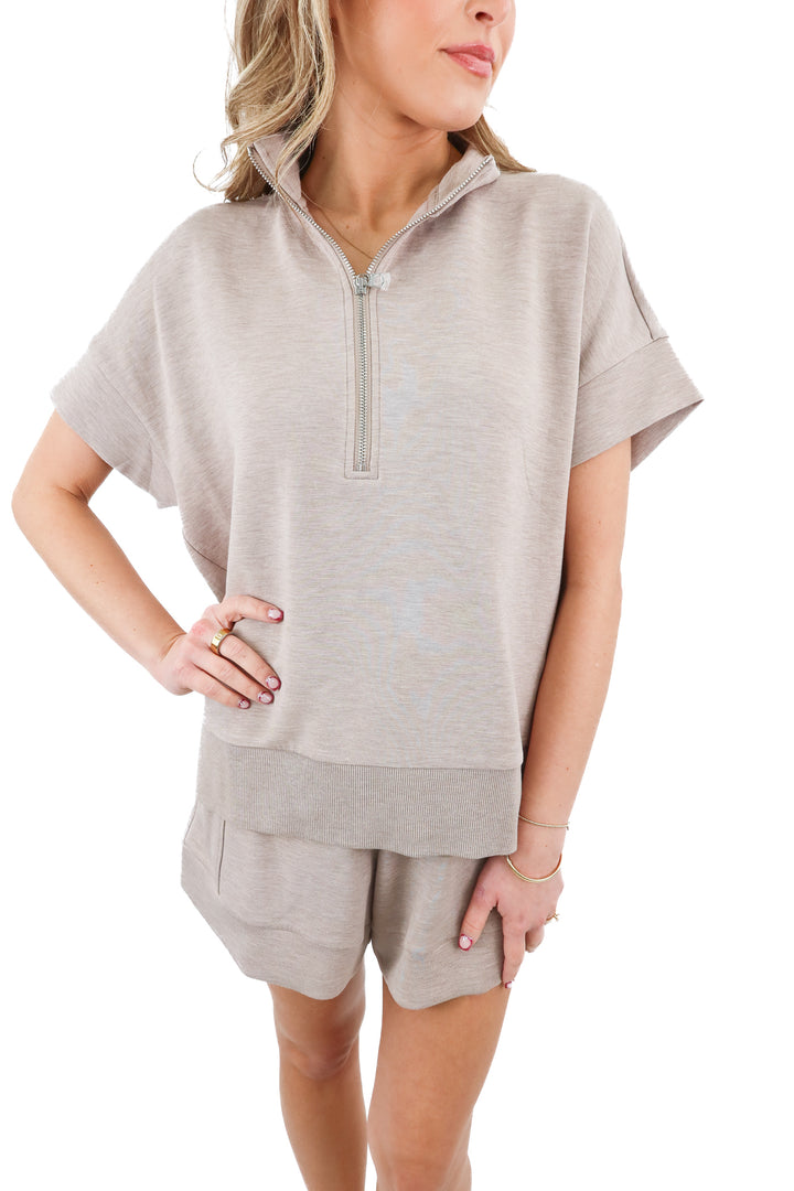 Varley double soft shorts and top set (S; retail $236)