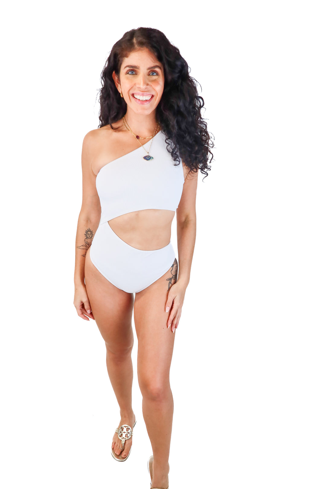 Beachriot white ribbed one piece swimsuit NWT (S; retails $148)