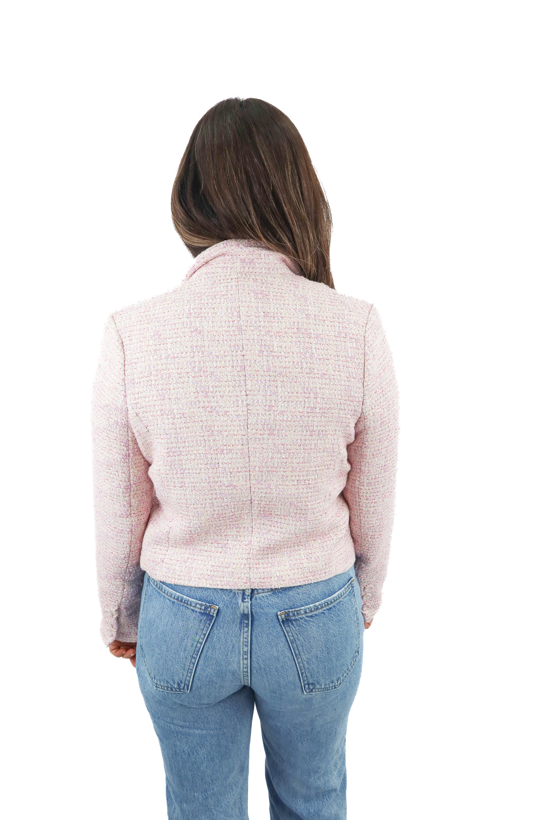 heartloom pink woven blazer NWT (m; retail $188)