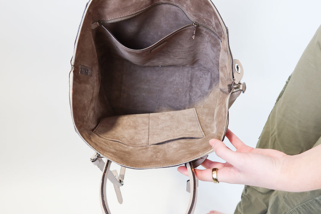 SOLD Louis Vuitton Soft Lockit MM Bag in Galet (retail $4,200)