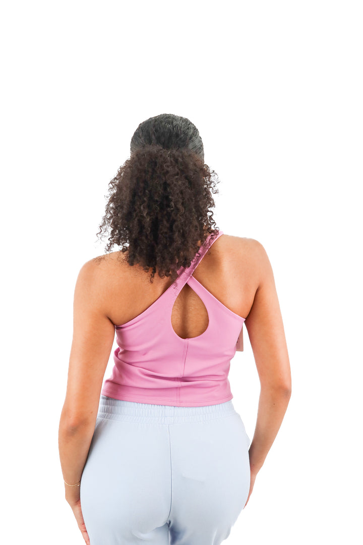 spanx lotus pink contour crossback shelf tank (S)