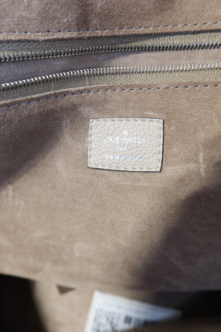 SOLD Louis Vuitton Soft Lockit MM Bag in Galet (retail $4,200)