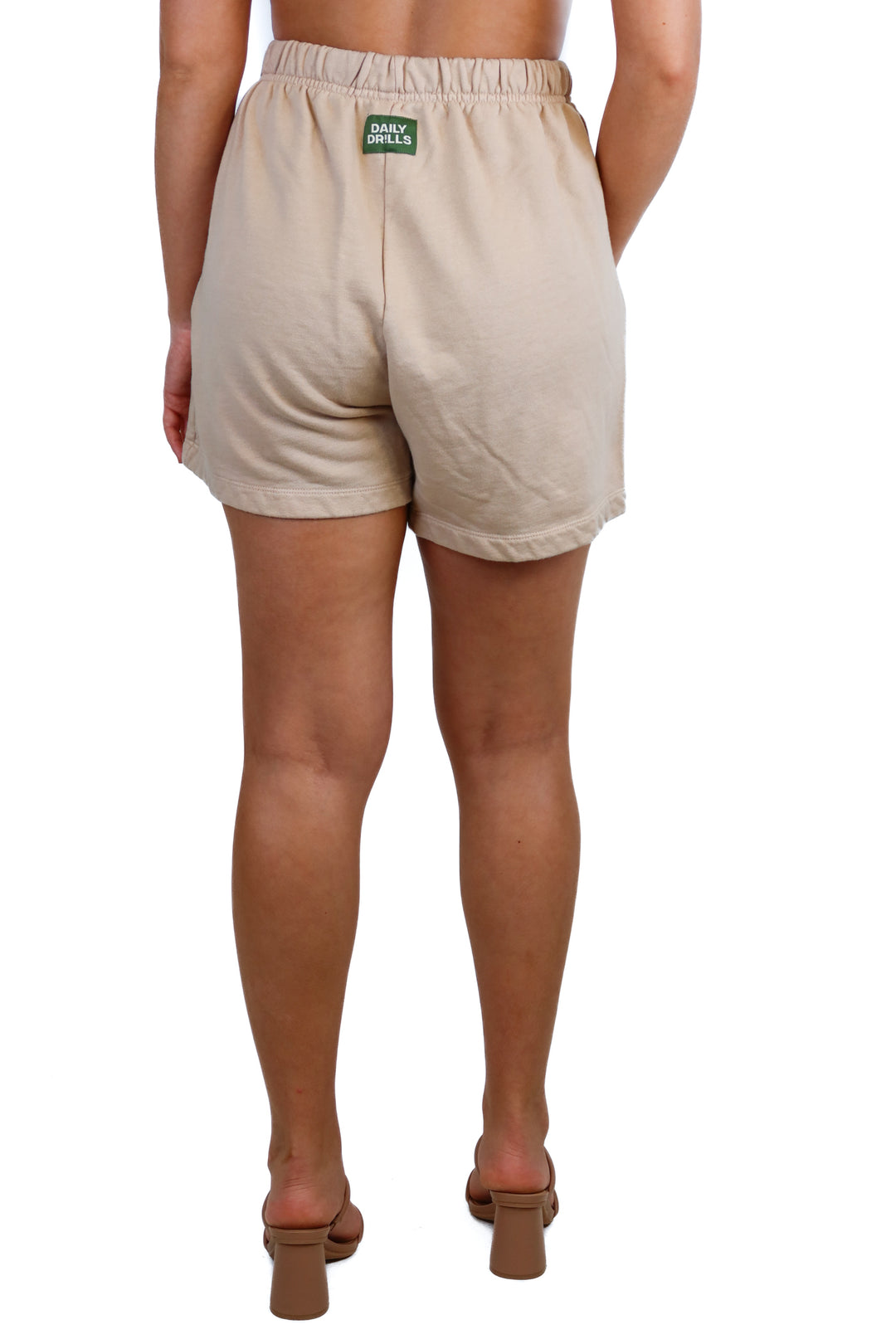 Daily Drills Khaki Sweat Shorts (XS/S; retail $96)