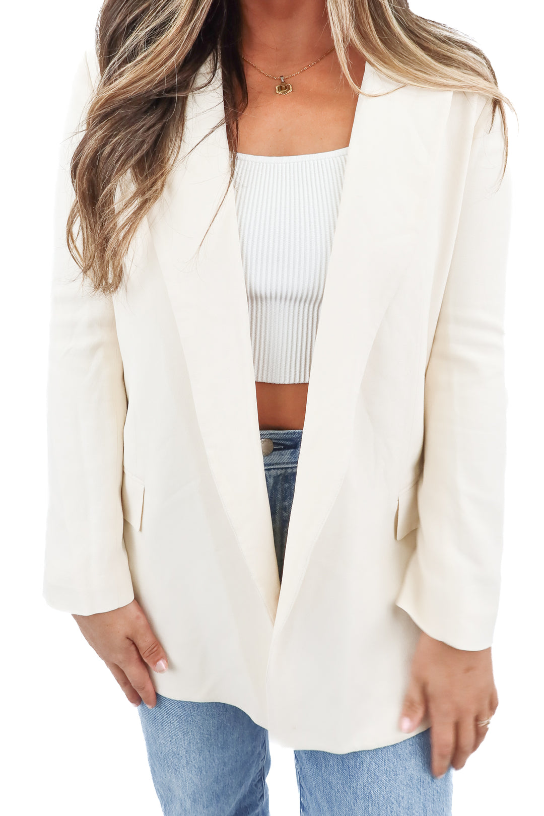 theory cream blazer (s; retail $495)