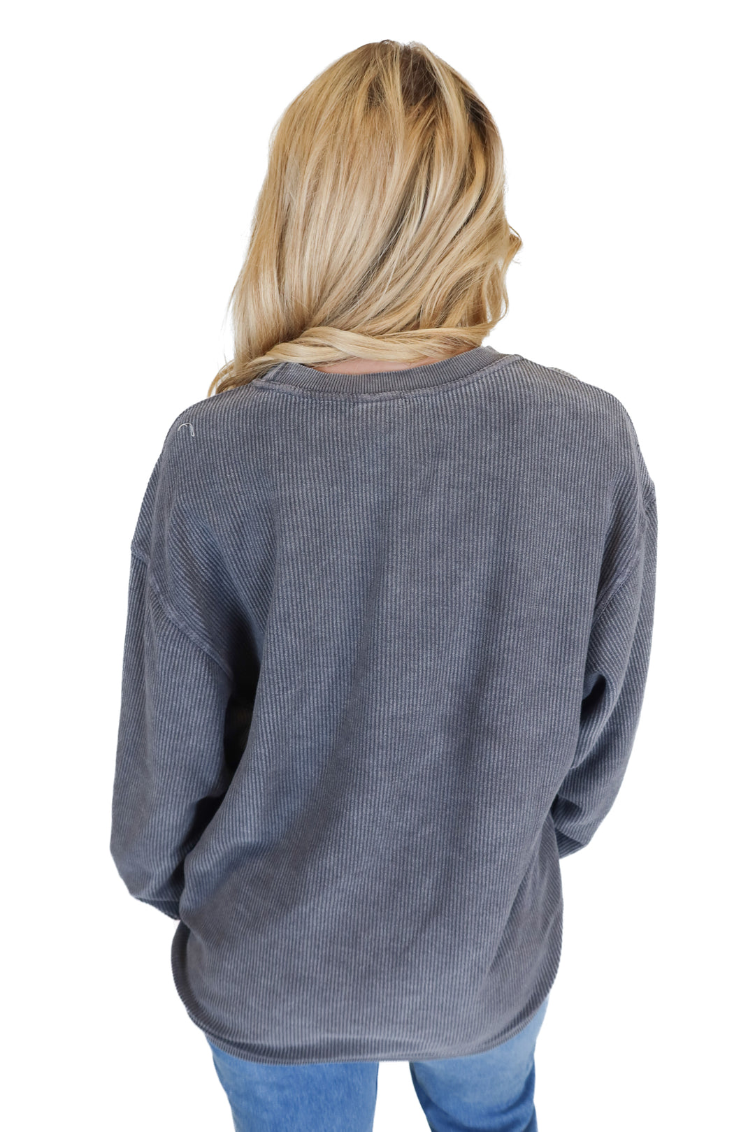 Chicka-d grey “catch flights not feelings sweatshirt” (s)