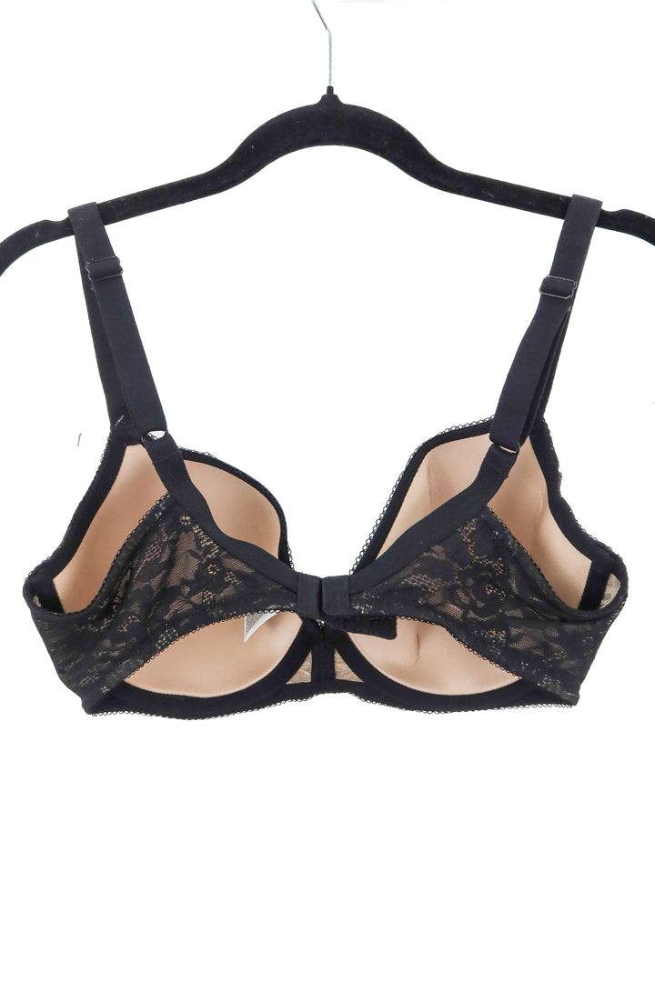 wacoal black lace no padding bra (34DD)