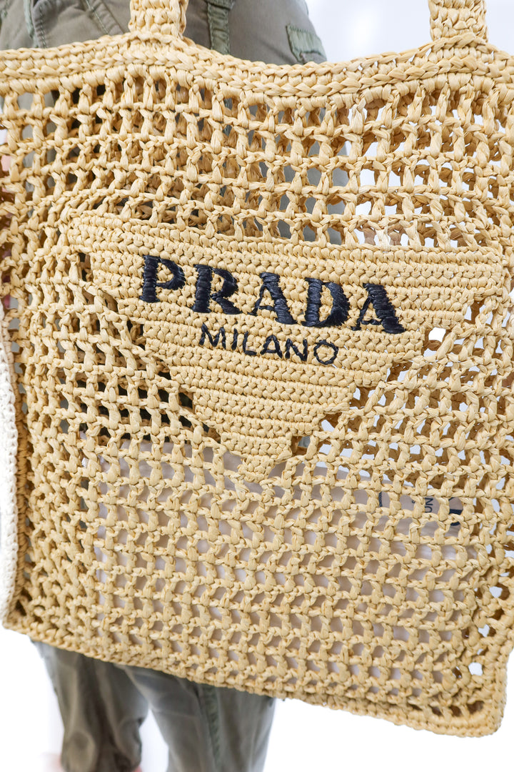 Prada crochet tote bag (retails for $2,050)