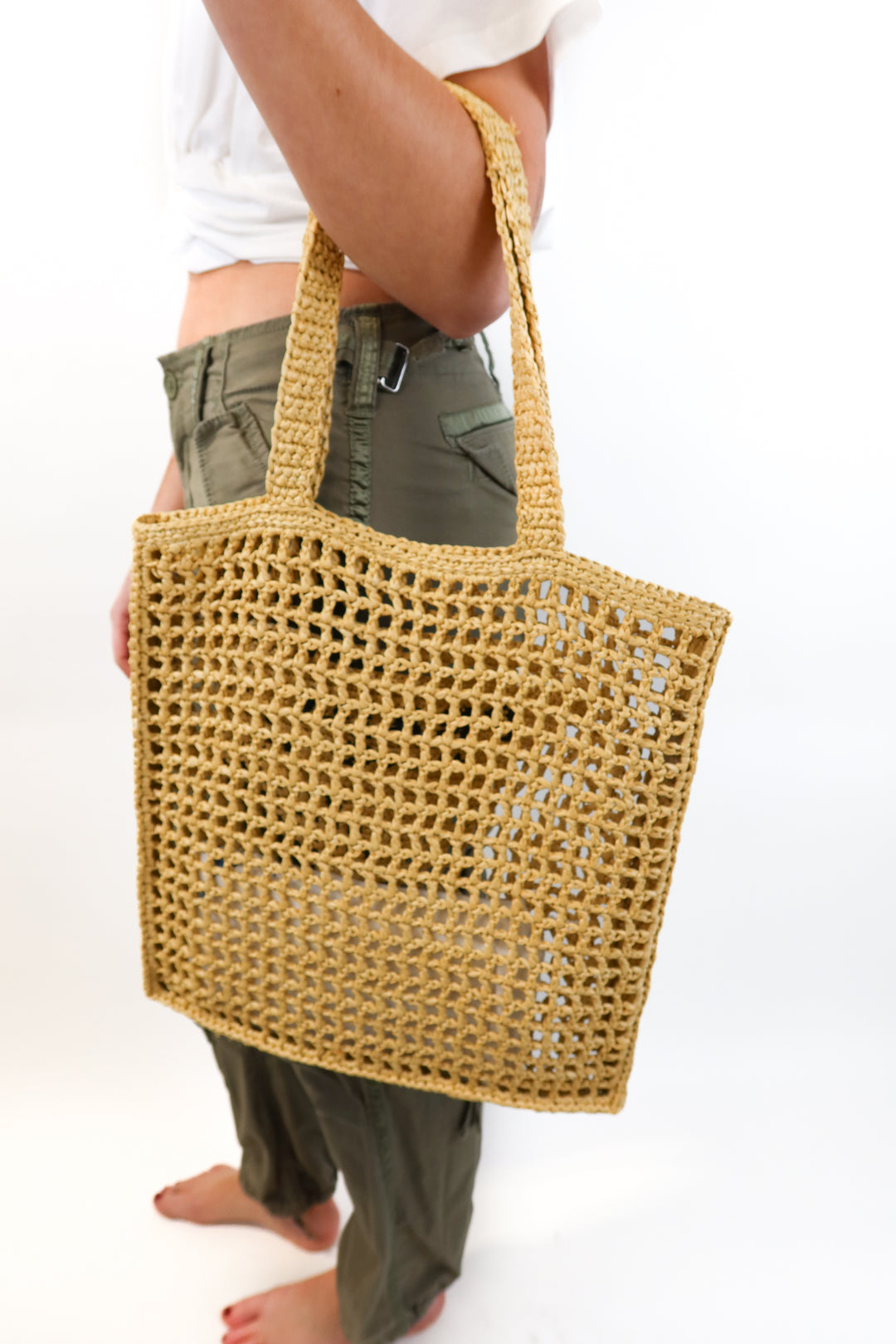 Prada crochet tote bag (retails for $2,050)