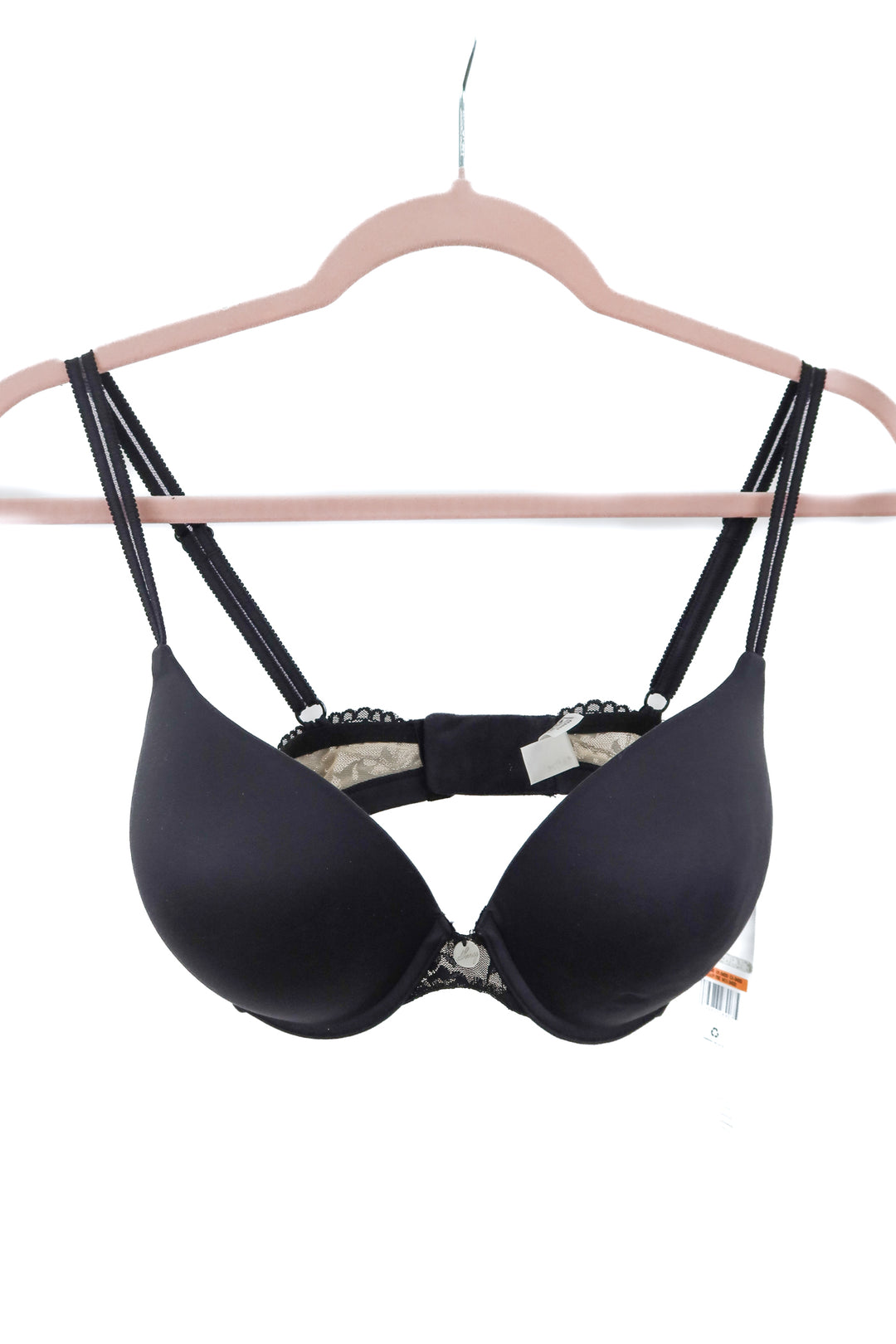 DKNY black lace push up bra NWT (34DD)