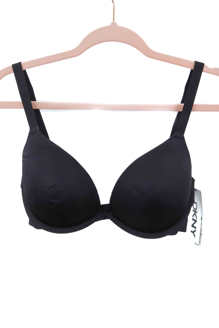 DKNY black plunge push up bra NWT (34DD)