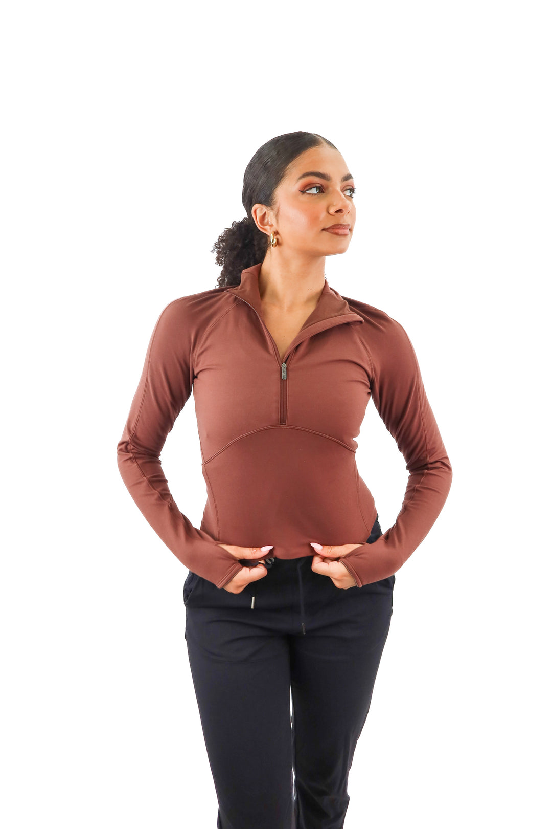 Lululemon brown half zip jacket (4)