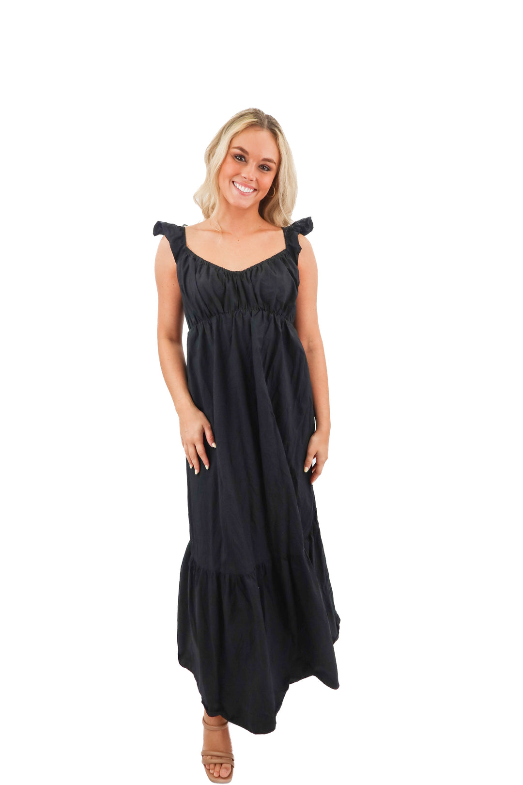 universal threads black maxi dress (s)