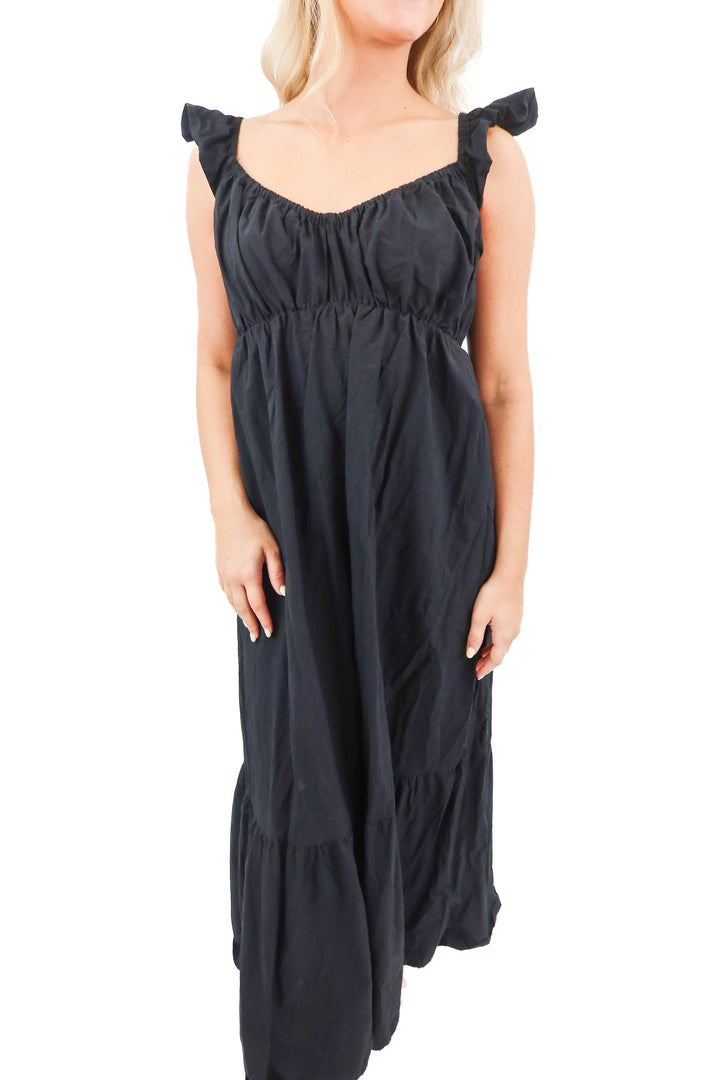 universal threads black maxi dress (s)