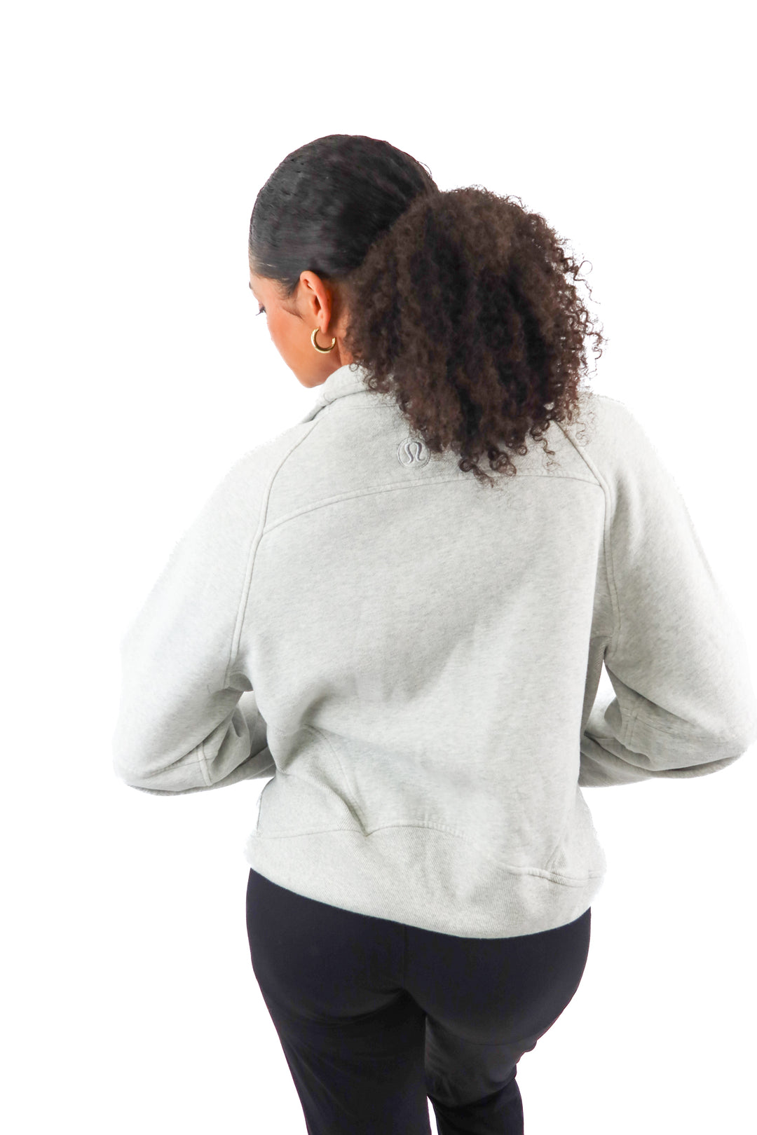Lululemon grey half zip sweatshirt (M/L)