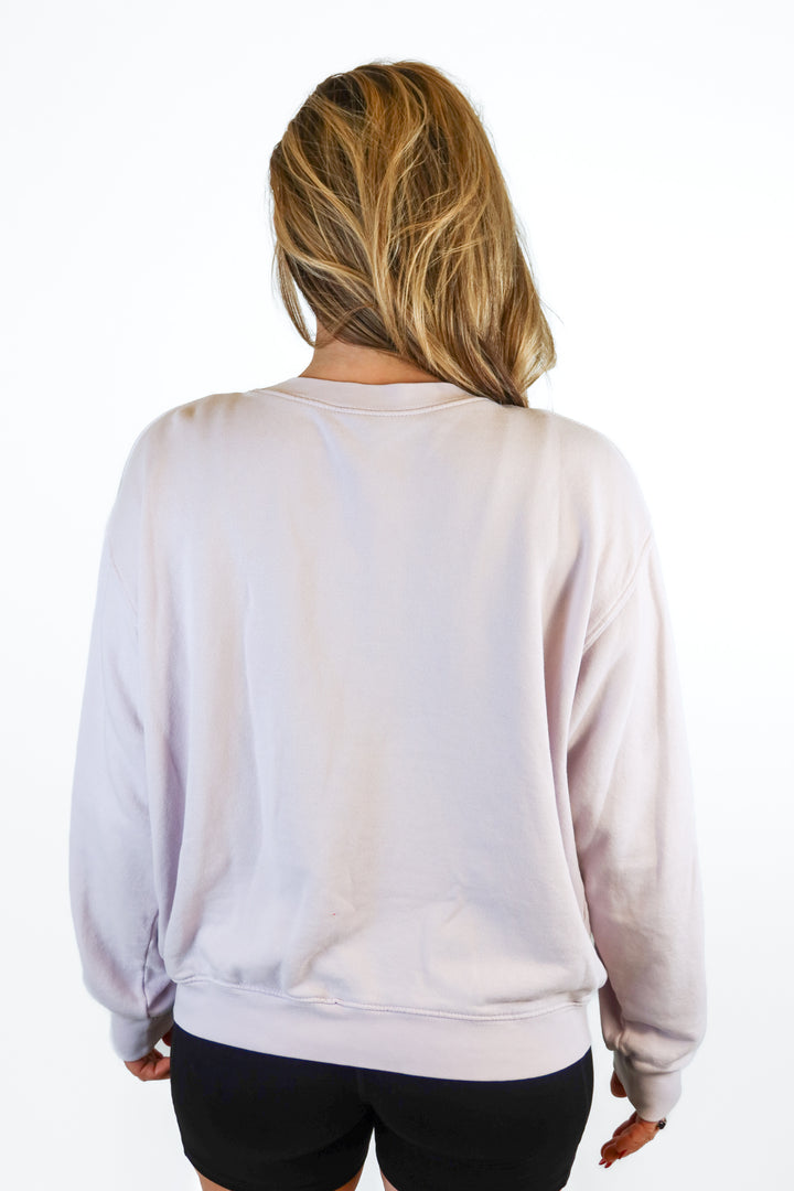 Hunter Bell Lavender Logo Sweatshirt (S; retail $245)