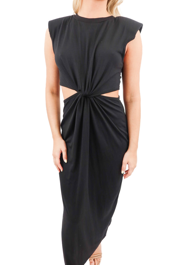 cupshe black cut out maxi dress NWT (S)