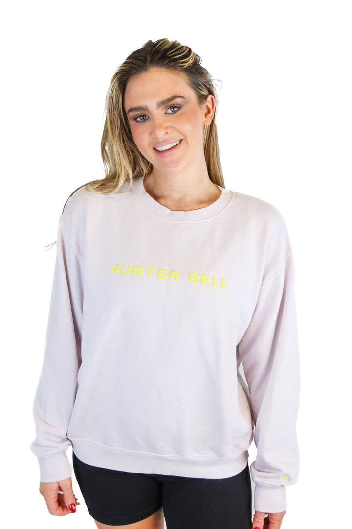 Hunter Bell Lavender Logo Sweatshirt (S; retail $245)