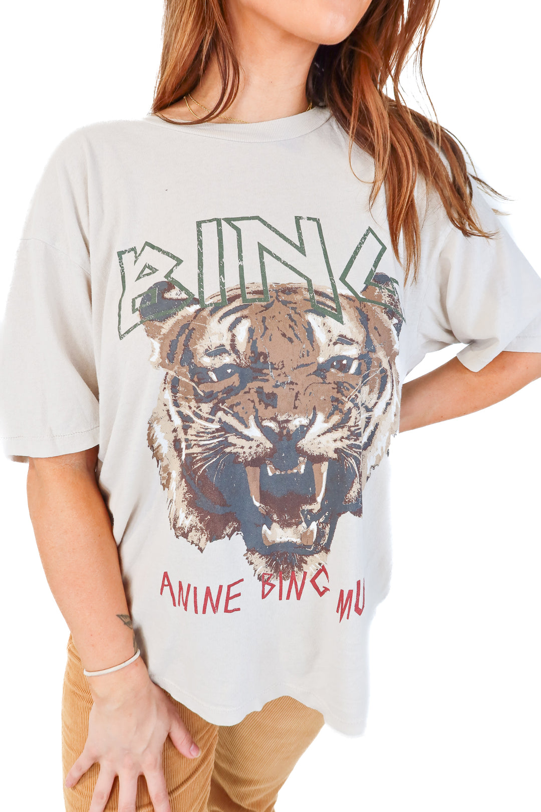 Anine Bing Light grey muse t-shirt (L; retails $120)
