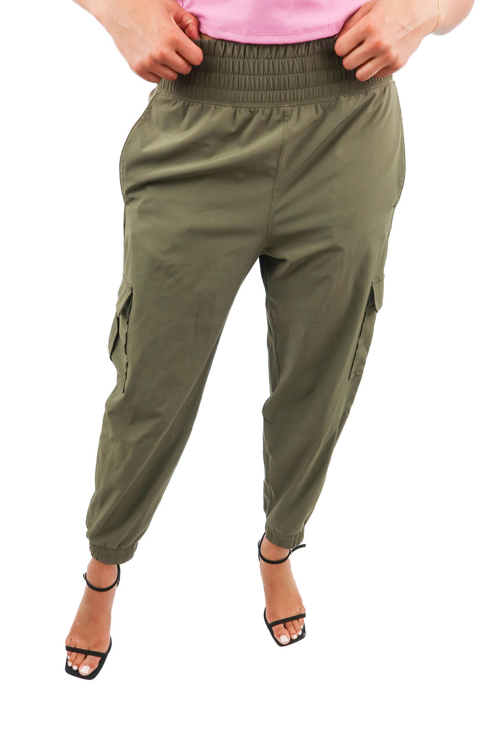 ypb green cargo joggers (m; retail $80)