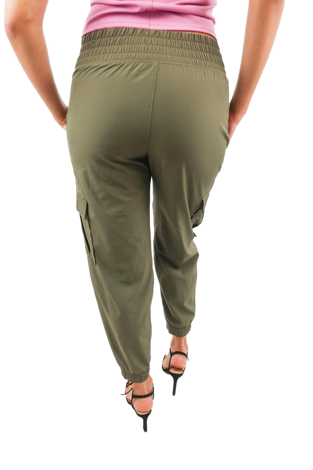 ypb green cargo joggers (m; retail $80)
