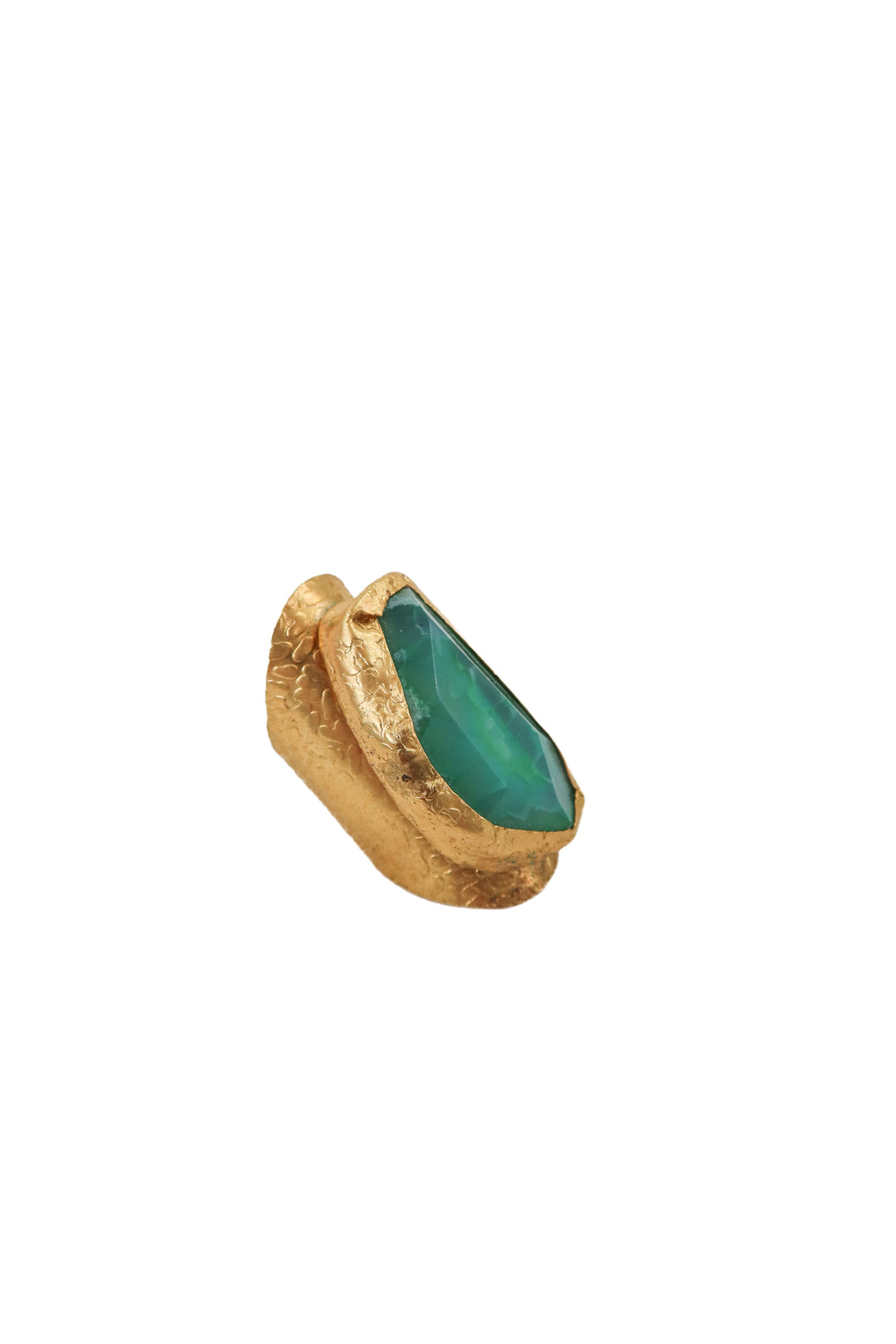 large gold/teal gem statement ring