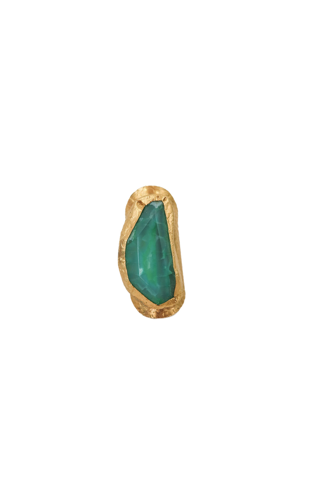 large gold/teal gem statement ring