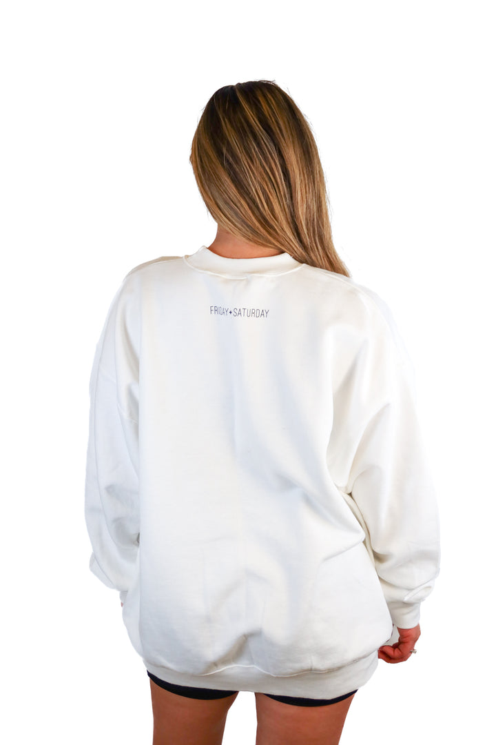White "Slow Down" Sweatshirt (L)