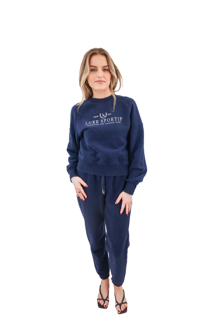 Dynamite navy sweat set (S)