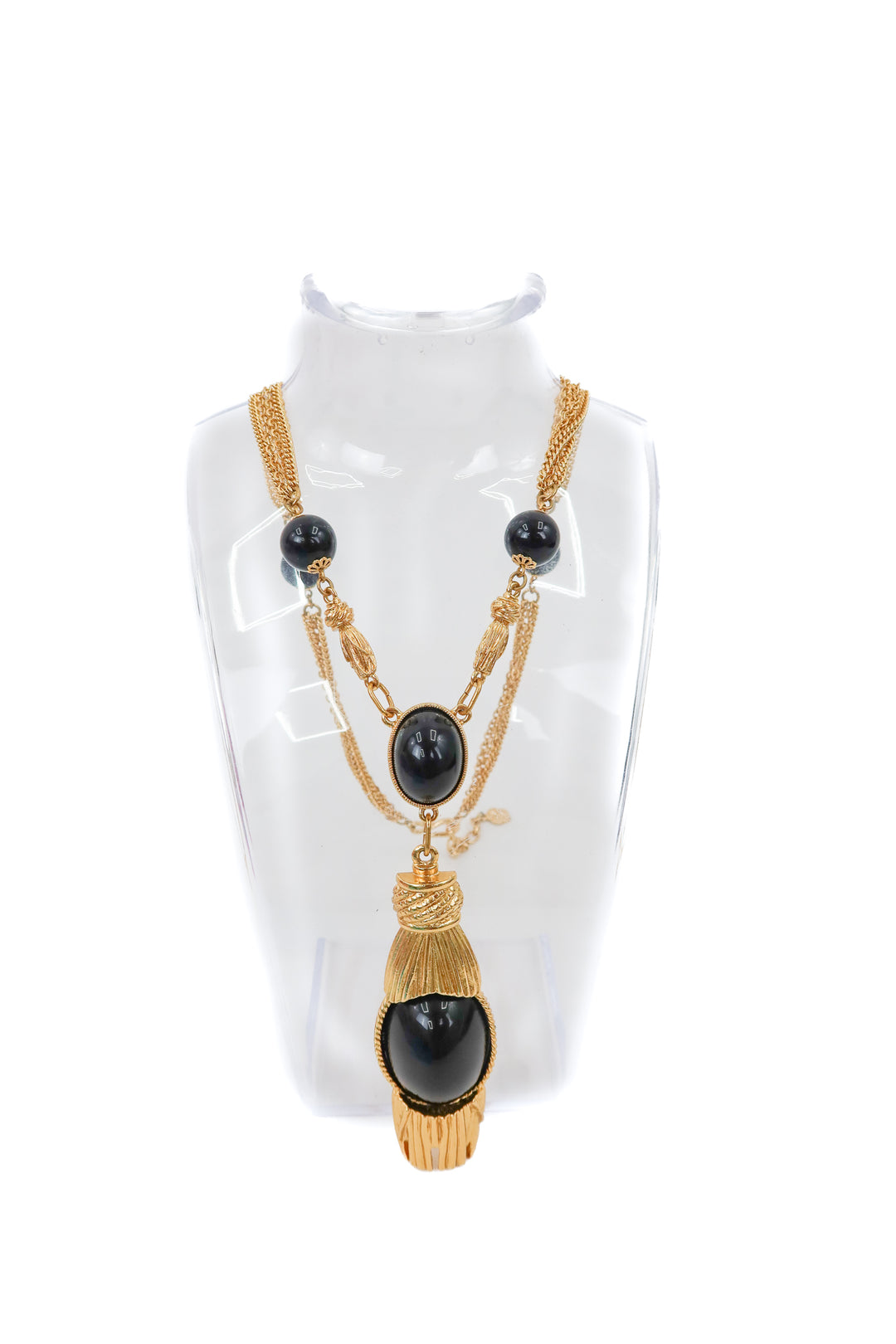 veronica beard gold/black long statement necklace NWT (retail $600)