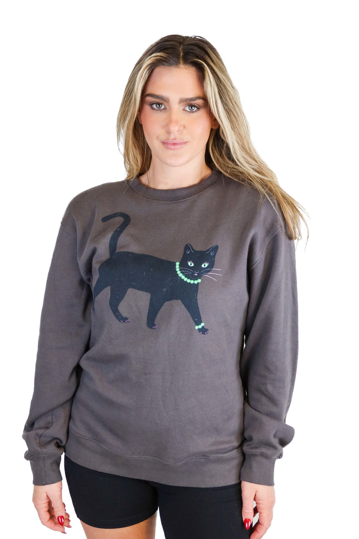 Living Fully Co cat sweatshirt (M)